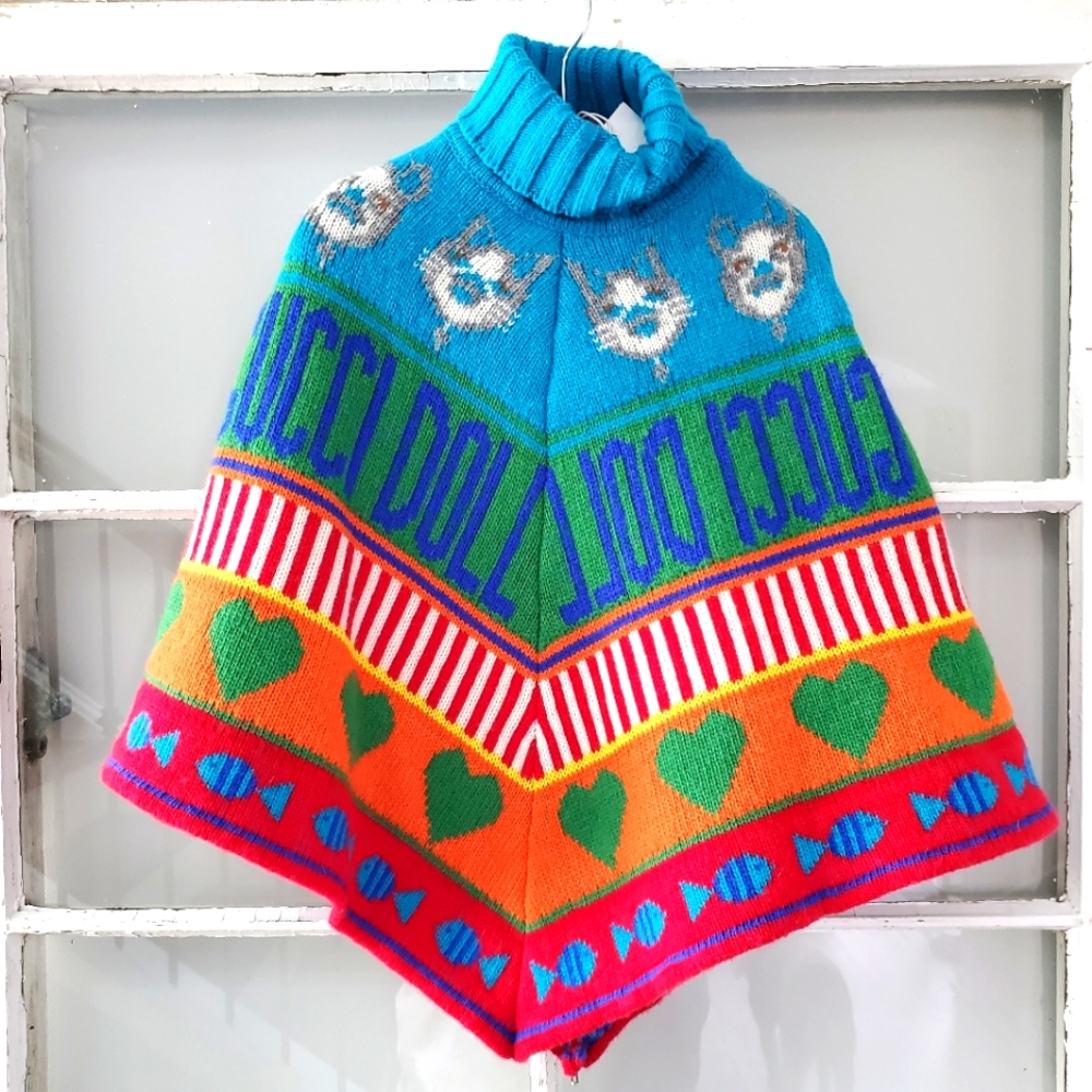 Authentic Gucci Toddler sz 5 Wool Poncho